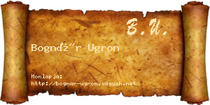 Bognár Ugron névjegykártya